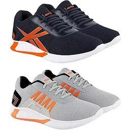 Men Casual Shoes for Men, Walking Shoes, Training Shoes, Sneaker Shoes for Men (Pack of 2)