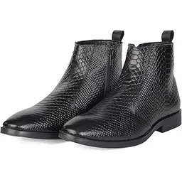 Men CHAIN Leather Boots For Men