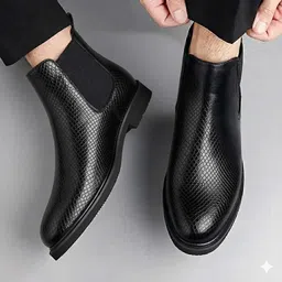 Men Chelsea Slip-On Synthetic Leather Comfortable and Light Weight Boots For Men