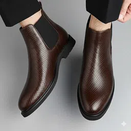 Men Chelsea Slip-On Synthetic Leather Comfortable and Light Weight Boots For Men