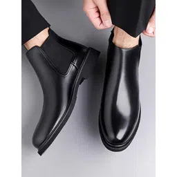 Men Chelsea Slip-On Synthetic Leather Comfortable Boots For Men