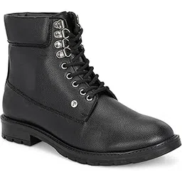 Men Faux Leather Casual Lace Up Boots