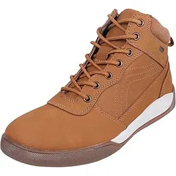 Men Faux Leather Hiking Lace-up Boot
