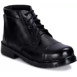 Men Genuine Leather Lace Up Uniform Low Top Boots | Casual and Work Wear | Comfortable and Soft Cushion | Heavy Duty Shoes