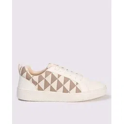 Men Geometric Print Lace-Up Casual Shoes