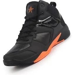 Men High Top Colorblocked Chunky Classic Lace Up Sneakers|Breathable Basketball Shoes with Memory Cushion|Anti Skid Comfort Grip Sole