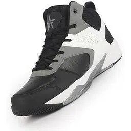 Men High Top Colorblocked Chunky Classic Lace Up Sneakers|Breathable Basketball Shoes with Memory Cushion|Anti Skid Comfort Grip Sole