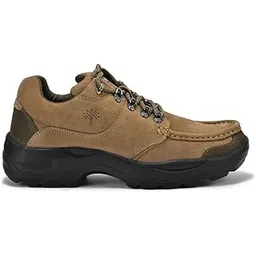 Men Khaki Colored Casual Shoes with Pu Sole