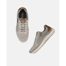 Men Lace-Up Sneakers with Fabric Upper