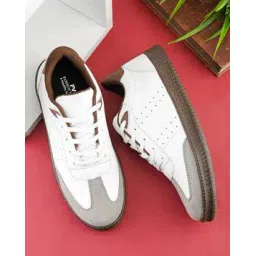 Men Lace-Up Sneakers with Faux leather Upper