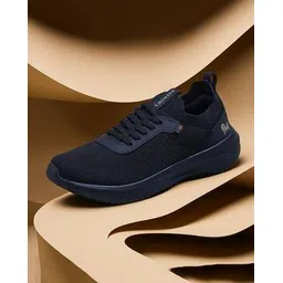 Men Lace-Up Sneakers with Knitted Upper