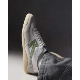 Men Lace-Up Sneakers with Leather Upper