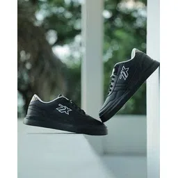Men Lace-Up Sneakers with PVC Upper