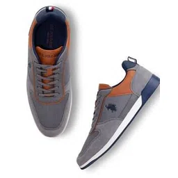 Men Low-Top Flat Lace-Up Sneakers