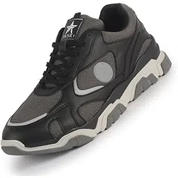 Men Low-Top Heavy Duty Hikking Trekking Biking Boots | Breathable Athletic Lace Up Casual Shoes with Cushioned Insole | Street Style, Sports and Adventure