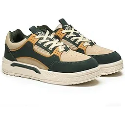 Men NEXUS-02 Stylish Casual Mid Top Sneakers with Catchy Colours and Trendy Design with Laces for Men & Boys | Perfect for Wearing to Outings, and Comfortable All-Day Use, Stylish and Durable