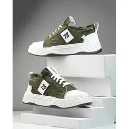 Men Panelled Lace-Up Sneakers