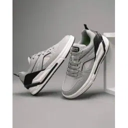 Men Round-Toe Lace-Up Sneakers