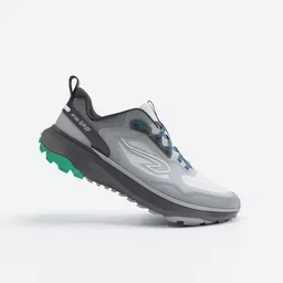 Men Running and Trail Running Shoes, Kiprun JF 190 Grip - Silver Grey