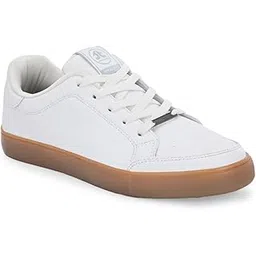 Men Skyline B&T Casual Sneakers, White/Gum, 13 UK