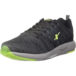 Men SM-379 Grey Fluorescent Green Sports Shoes (SX0379G_GYFG_0010)