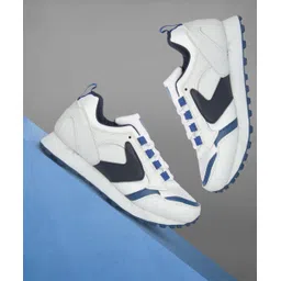Men SM-8 White Navy Blue Running Shoes For Men