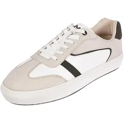 Men Synthetic Color-Block Casual Lace-Up Sneakers