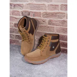 MENGLER Men Colourblocked Leather Sneakers