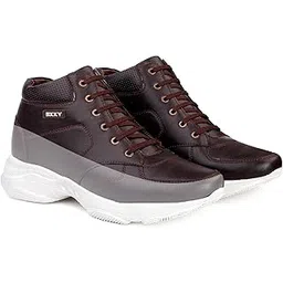 Mens 3 Inch Hidden Height Increasing Casual Outdoor Sneakers Boot in Eva Sole. Height Elevator Boots