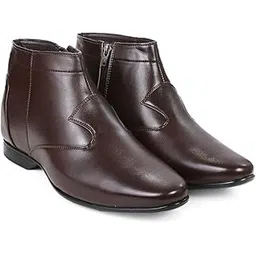 Men's 3 Inch Hidden Height Increasing Synthetic Material Casual Formal, Chelsea Slip-On, Ankle Boot.