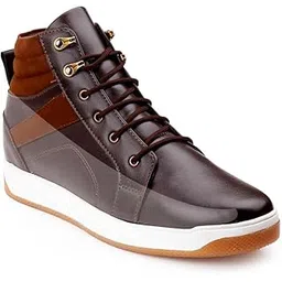 Men's 3.1 Inch Hidden Height Increassing Casual Sports Lace-up Boots