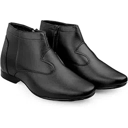 Men's 3.5 Inch Hidden Height Increasing, Faux Leather Material Casual Formal Slip-On Outdoor Boot.