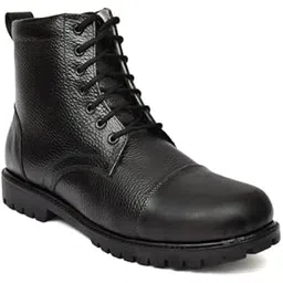 Men's 3.5 Inch Hidden Height Increasing Pure leather Boots with Memory foam footpad.