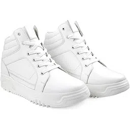 Men's 3.74 Inch Hidden Height Increasing/Elevator, Faux Leather Material Casual Sneaker Laceup, Outdoor Shoe.