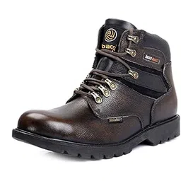 Mens 6 inches Premium Steel Toe Cap Real Grain Leather Outdoor Laceup Boots/Warranted Qualtiy & Durable Boot