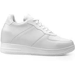 Men's 7.62 Cm Hidden Height Increasing Faux Leather Material, Casual Sneaker Laceup and Light Weight Shoes