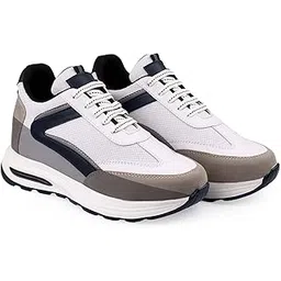 Men's 9 CM Hidden Height Increasing Casual Sneaker and Athleisure Laceup Shoes.
