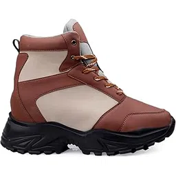 Men's 9 Cm Hidden Height Increasing Sneaker Laceup Outdoor Casual Boot.