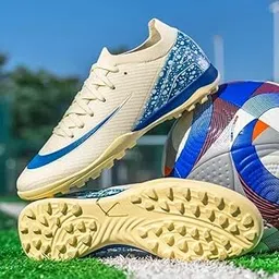 Men's & Boys' Soccer Cleats - Non-Slip TF/FG Football Boots for Ankle Support & Comfort on the Field