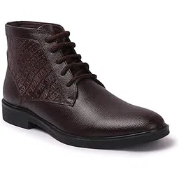 Men's Ankle Height Comfortable Lace-Up Round Boot