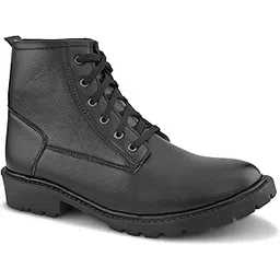 Men's Ankle Lace-up Boots | High Ankle Boot| Formal, Office & Casual Wear Shoes | Soft Cushioned Insole, Slip-Resistance, Dynamic Feet Support, Arch Support & Shock Absorption
