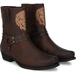 Men's Ankle Leather Riding Boots