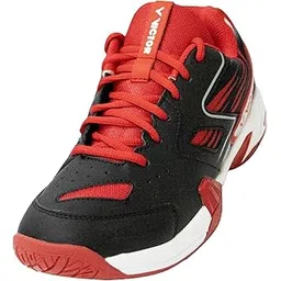 Mens AS-39W-CD-270 All-Around Series Badminton Shoes U-Shape 3.5 UK-8.5, Black/Red