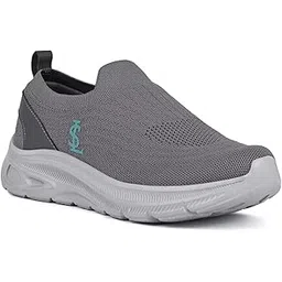 Men’s Ash Grey Lightweight Athleisure Sport Shoes | Ultra Cushioned Sole | Slip-On Sneaker and Athleisure Wear | Perfect for Casual, Gym & Travel Wear | LS-at-FK-GY