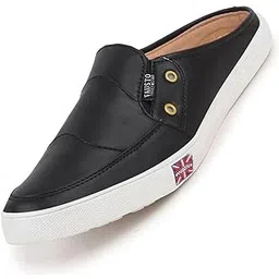 Men's Back Open Slip On Shoes for Casual Outfit|Evening|Outdoor|Daily|Fashion|Trending|Lightweight and Comfort with TPR Sole Flexiblity