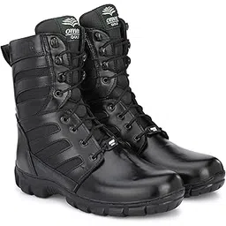 Men's Black Full Leather Tactical Combat NCC/Army/Military Boot Shoes