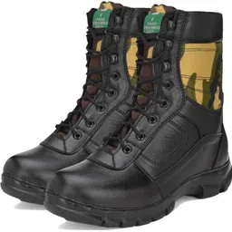MENS BLACK GENUINE LEATHER MILITARY ARMY BOOT SHOES Boots For Men