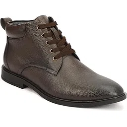 Men's Black High-Top Boots with PU Synthetic Upper, TPR Sole, and Synthetic Lining | Casual Ankle-Length Footwear