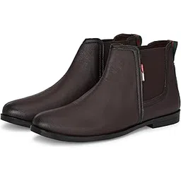 Men's Black Leather Chelsea Boots | Stylish Slip-On Ankle Length Formal & Casual Shoes for Men