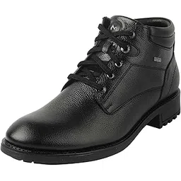 Men's Black Leather Lace-Up Ankle Boots